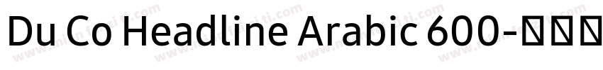 Du Co Headline Arabic 600字体转换